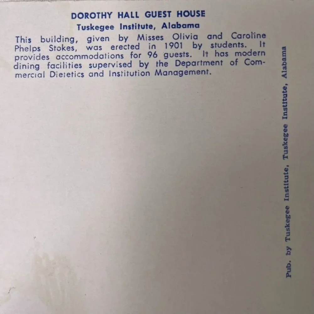 Vintage Postcard Tuskegee Institute Dorothy Hall Guest House 1901 Historic Build - Picture 4 of 5